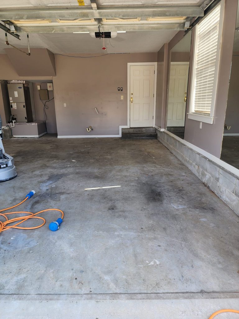 Garage Floor Epoxy Flake Before